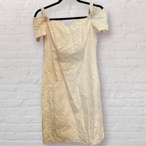 VTG 80s All That Jazz Peachy Pink Pencil Dress